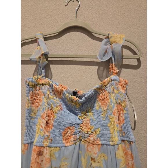 Aakaa Women's Floral Maxi Dress M Off Shoulder Casual Resort Bloomcore - Picture 7 of 9